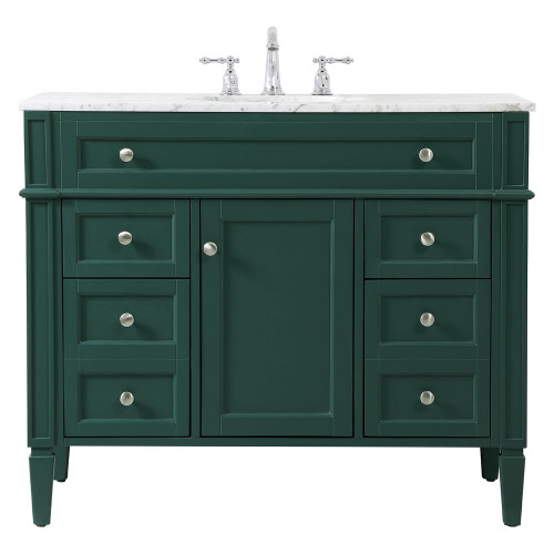 Elegant 42" Single Bathroom Vanity Set - Green (VF12542GN)