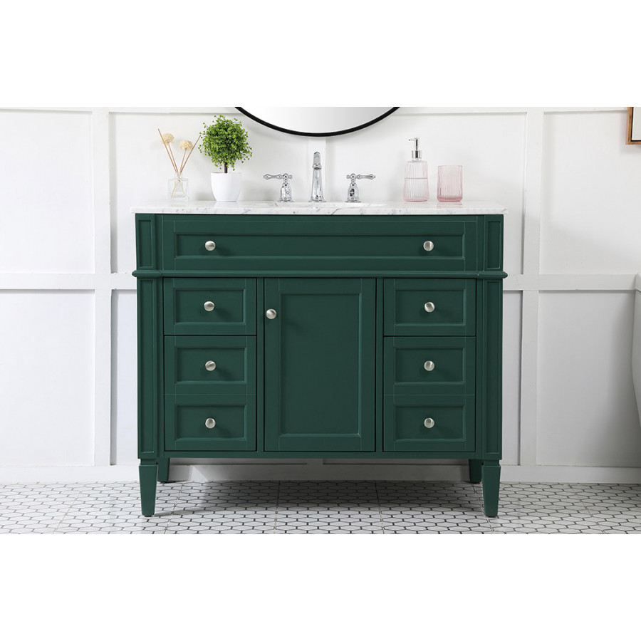Elegant 42" Single Bathroom Vanity Set - Green (VF12542GN)