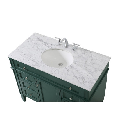 Elegant 42" Single Bathroom Vanity Set - Green (VF12542GN)