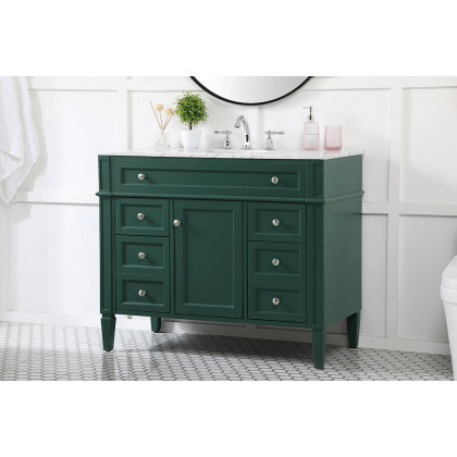 Elegant 42" Single Bathroom Vanity Set - Green (VF12542GN)