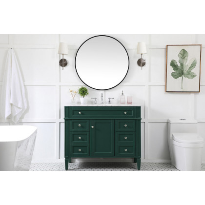 Elegant 42" Single Bathroom Vanity Set - Green (VF12542GN)