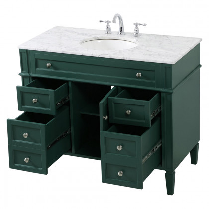 Elegant 42" Single Bathroom Vanity Set - Green (VF12542GN)