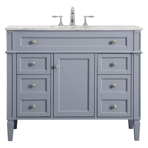 Elegant 42" Single Bathroom Vanity Set - Gray (VF12542GR)