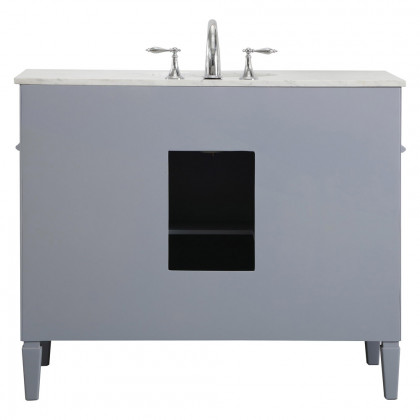 Elegant 42" Single Bathroom Vanity Set - Gray (VF12542GR)