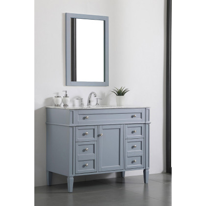 Elegant 42" Single Bathroom Vanity Set - Gray (VF12542GR)