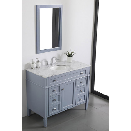 Elegant 42" Single Bathroom Vanity Set - Gray (VF12542GR)