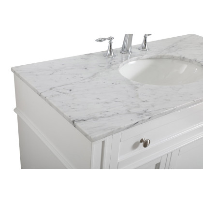 Elegant 42" Single Bathroom Vanity Set - White (VF12542WH)