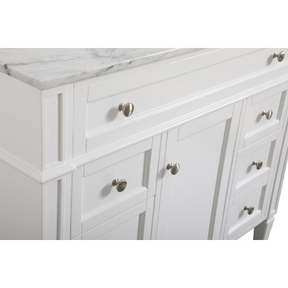 Elegant 42" Single Bathroom Vanity Set - White (VF12542WH)