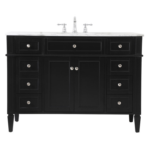 Elegant 60" Single Bathroom Vanity Set - Black (VF12548BK)