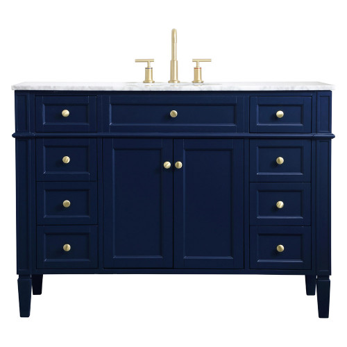 Elegant 60" Single Bathroom Vanity Set - Blue (VF12548BL)