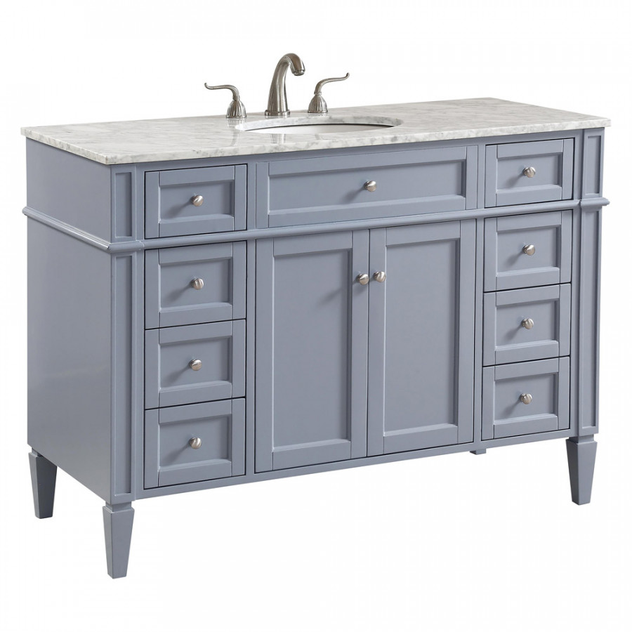Elegant 60" Single Bathroom Vanity Set - Gray (VF12548GR)