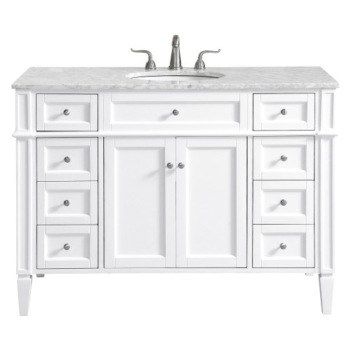 Elegant 60" Single Bathroom Vanity Set - White (VF12548WH)