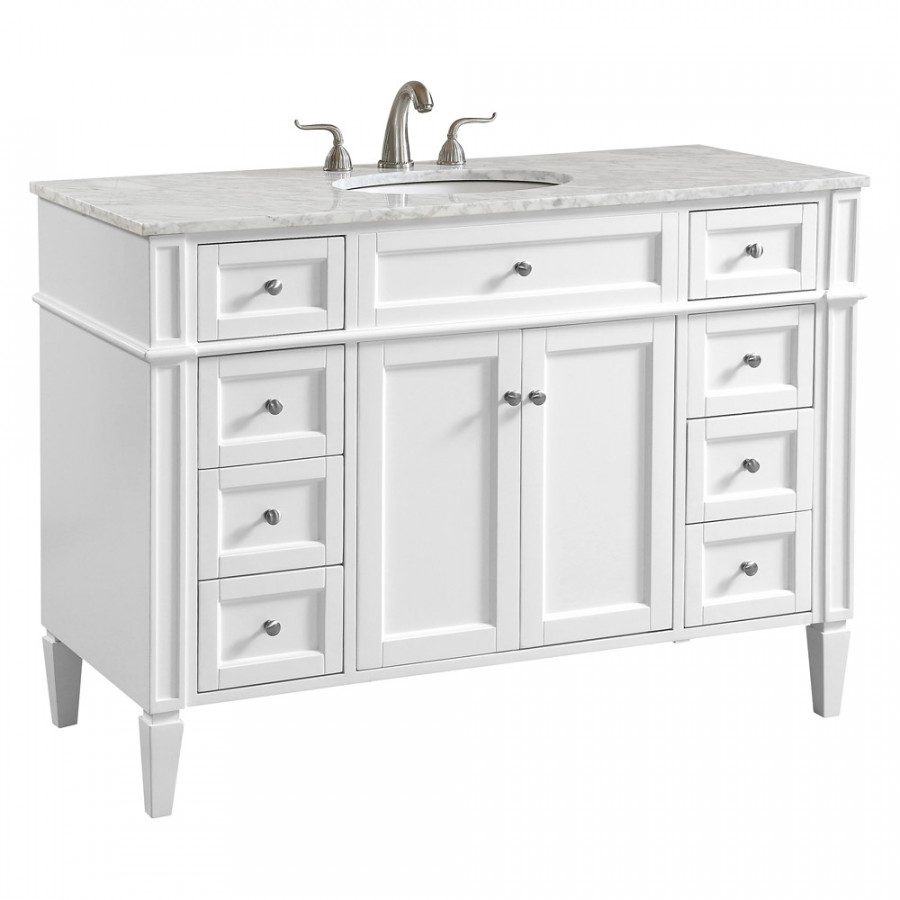 Elegant 60" Single Bathroom Vanity Set - White (VF12548WH)