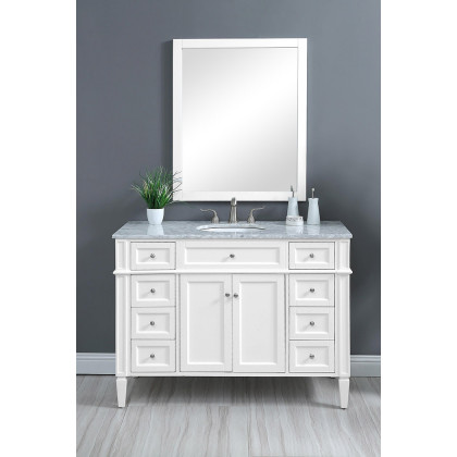 Elegant 60" Single Bathroom Vanity Set - White (VF12548WH)
