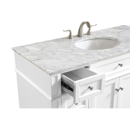 Elegant 60" Single Bathroom Vanity Set - White (VF12548WH)