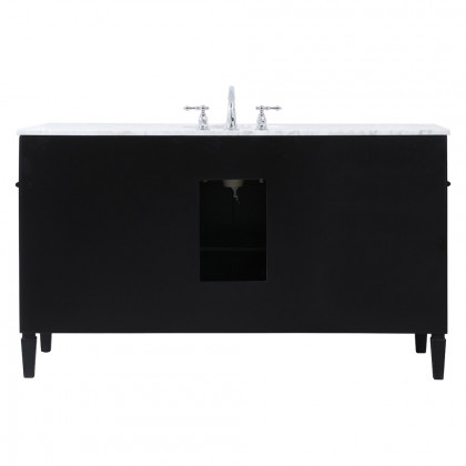 Elegant 60" Single Bathroom Vanity Set - Black (VF12560BK)