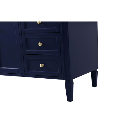 Elegant 60" Single Bathroom Vanity Set - Blue (VF12560BL)