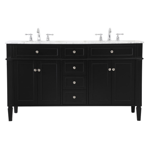 Elegant 60" Single Bathroom Vanity Set - Black (VF12560DBK)