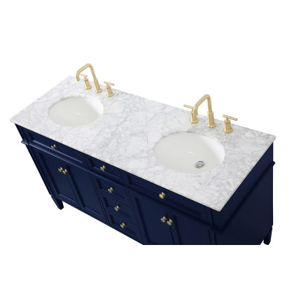 Elegant 60" Single Bathroom Vanity Set - Blue (VF12560DBL)