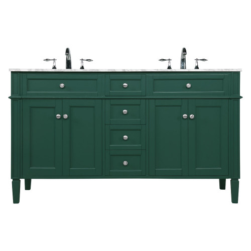 Elegant 60" Single Bathroom Vanity Set - Green (VF12560DGN)