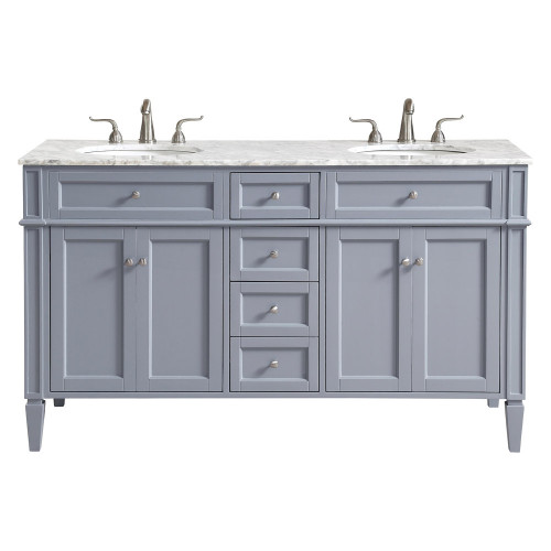 Elegant 60" Single Bathroom Vanity Set - Gray (VF12560DGR)