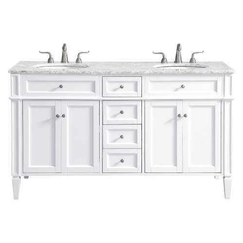 Elegant 60" Single Bathroom Vanity Set - White (VF12560DWH)