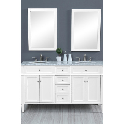 Elegant 60" Single Bathroom Vanity Set - White (VF12560DWH)