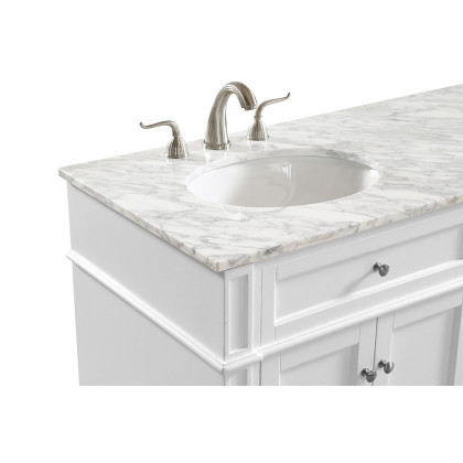 Elegant 60" Single Bathroom Vanity Set - White (VF12560DWH)