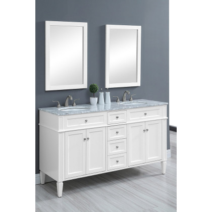 Elegant 60" Single Bathroom Vanity Set - White (VF12560DWH)