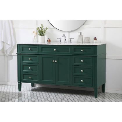 Elegant 60" Single Bathroom Vanity Set - Green (VF12560GN)