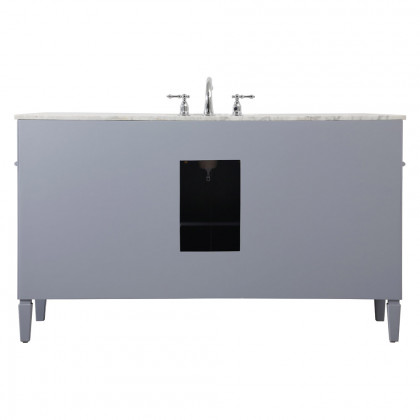 Elegant 60" Single Bathroom Vanity Set - Gray (VF12560GR)