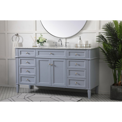 Elegant 60" Single Bathroom Vanity Set - Gray (VF12560GR)