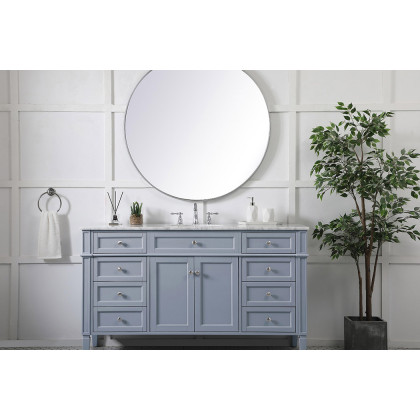 Elegant 60" Single Bathroom Vanity Set - Gray (VF12560GR)