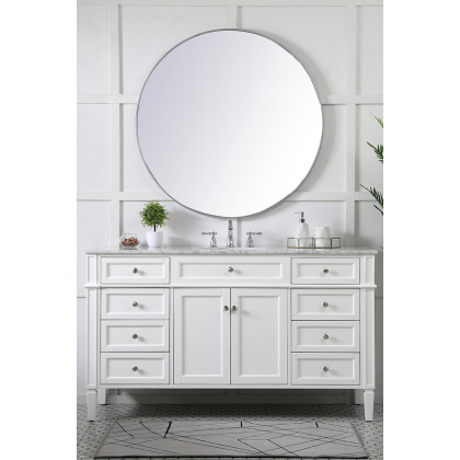 Elegant 60" Single Bathroom Vanity Set - White (VF12560WH)