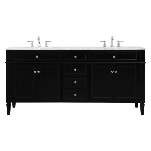 Elegant 60" Single Bathroom Vanity Set - Black (VF12572DBK)