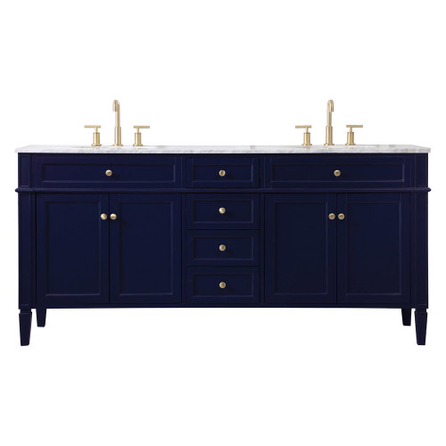 Elegant 60" Single Bathroom Vanity Set - Blue (VF12572DBL)