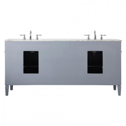 Elegant 60" Single Bathroom Vanity Set - Gray (VF12572DGR)