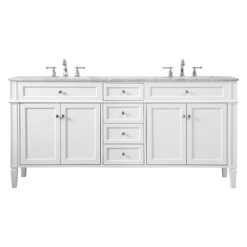 Elegant 60" Single Bathroom Vanity Set - White (VF12572DWH)