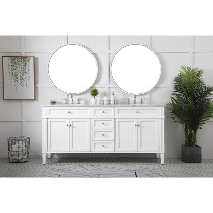 Elegant 60" Single Bathroom Vanity Set - White (VF12572DWH)