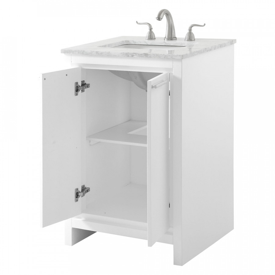 Elegant Bathroom Vanity - White (VF12824WH)