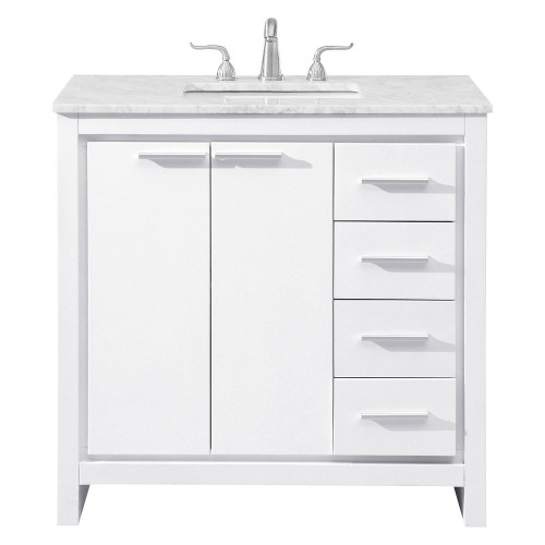 Elegant Bathroom Vanity - White (VF12836WH)