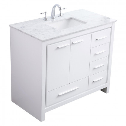 Elegant Bathroom Vanity - White (VF12840WH)
