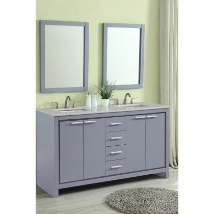 Elegant Bathroom Vanity - Gray (VF12860DGR)