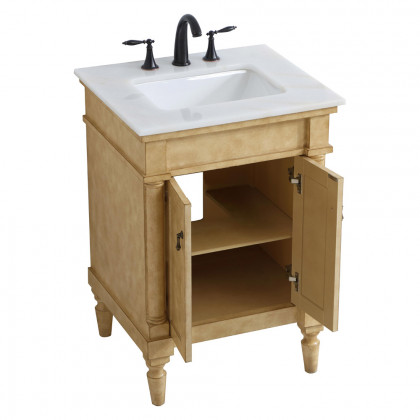Elegant Bathroom Vanity - Antique Beige, L 24" (VF13024AB)