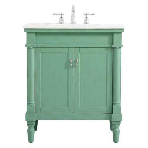 Elegant Bathroom Vanity - Vintage Mint, L 30" (VF13030VM)