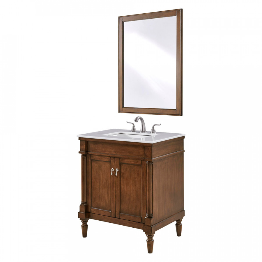 Elegant Bathroom Vanity - White, L 30" (VF13030WT)
