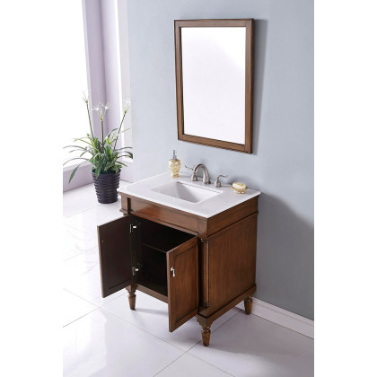 Elegant Bathroom Vanity - White, L 30" (VF13030WT)