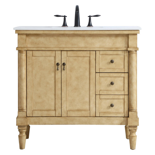 Elegant Bathroom Vanity - Antique Beige (VF13036AB)