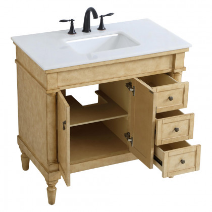 Elegant Bathroom Vanity - Antique Beige (VF13036AB)