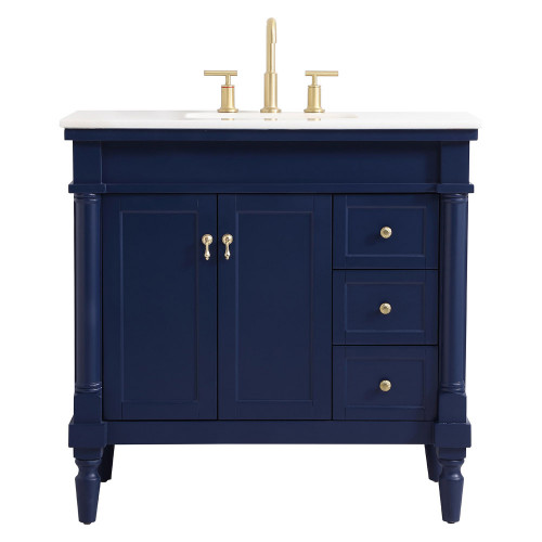 Elegant Bathroom Vanity - Blue (VF13036BL)
